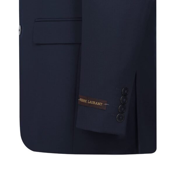 P&L Men's 3 Piece Slim Fit Suit Set Two Buttons Solid Business Party Jacket Vest Pants Dress Suit Navy - Image 3