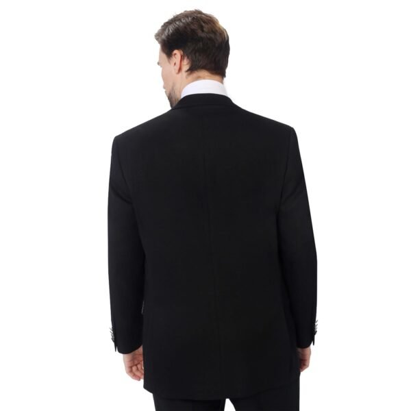 P&L Men's Sport Coat Classic Fit Blazer for Men Lightweight 2 Button Stretch Jacket in Solid & Plaid for Business & Casual Black - Image 4