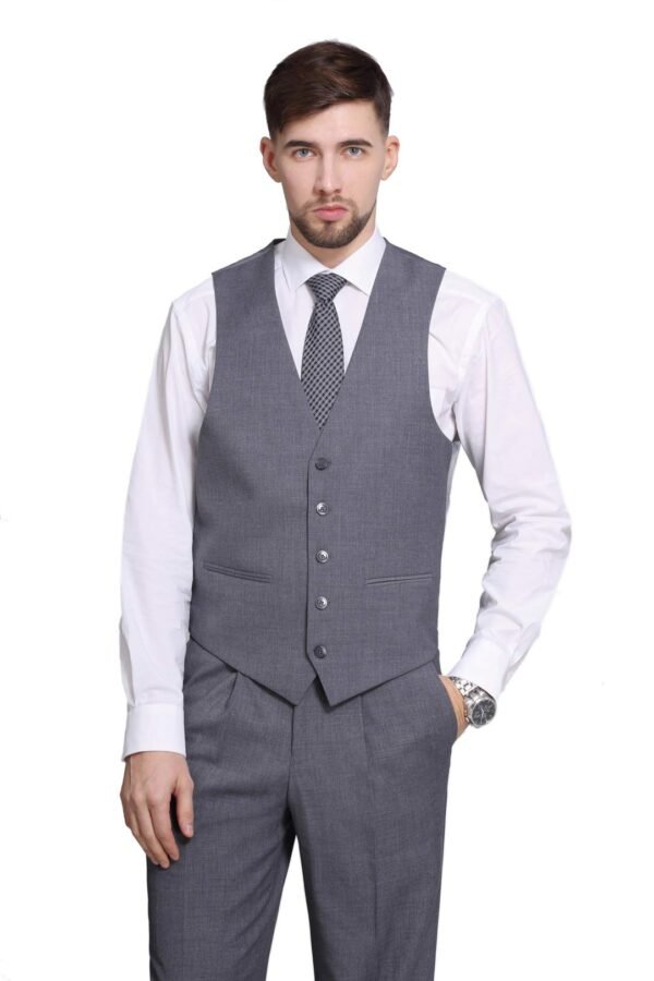 P&L Men's 3-Piece Classic Fit Dress Suits Tuxedo Blazer Jacket Tux Vest & Pants Set - Image 3