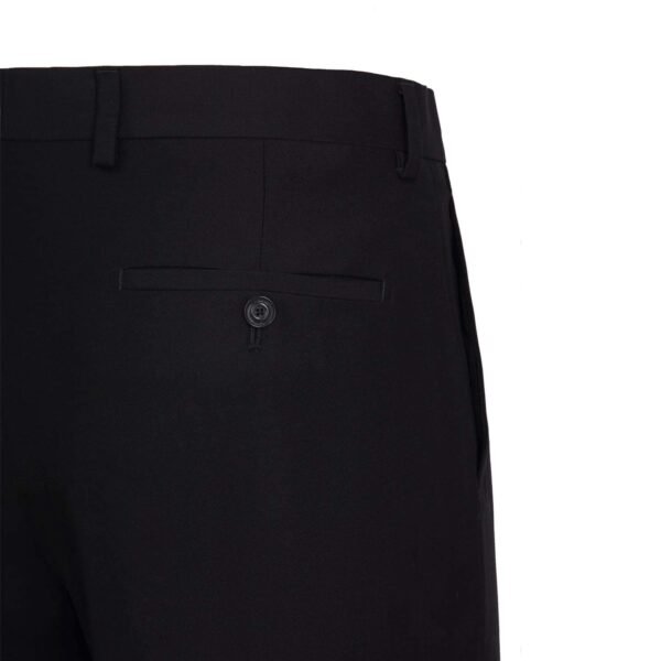 P&L Men's Suits 2 Piece Classic Fit - Polyester Single Breasted 2 Buttons Blazer & Trousers Black - Image 2