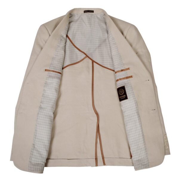 P&L Men's Linen Cotton Blazer - Lightweight and Breathable Slim Fit Suit Jackets - Summer Sport Coats for Any Occasion Beige - Image 3