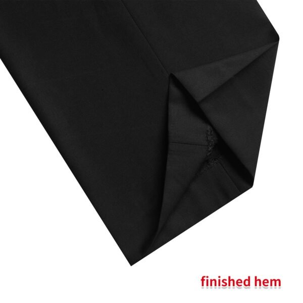P&L Men's Dress Suit Pants - Flat Front Formal Trousers - Suit Separates Classic/Regular Fit Black - Image 4