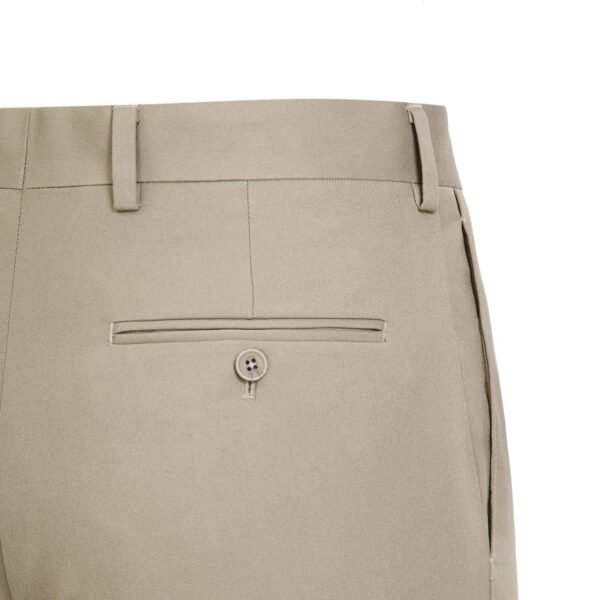 P&L Men's Suits 2 Piece Classic Fit - Polyester Single Breasted 2 Buttons Blazer & Trousers Beige - Image 2