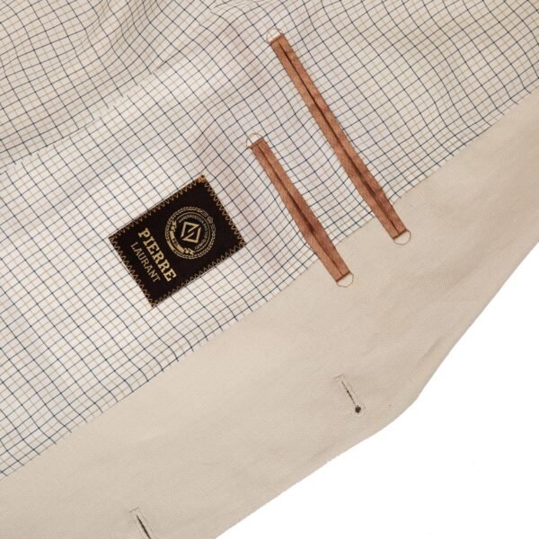 P&L Men's Linen Cotton Blazer - Lightweight and Breathable Slim Fit Suit Jackets - Summer Sport Coats for Any Occasion Beige - Image 2